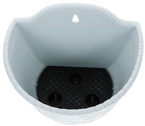 ibasenice Fioriera da Parete a Cestello Blu in Plastico per Piante e Fiori | Design Semplice e Moderno, Facile da Appendere, Pratico e Salvaspazio per Shop e Ufficio