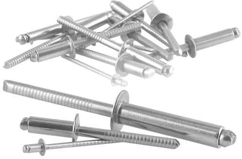 10 Stück Blindnieten 6,4x40 mit Flachkopf Edelstahl A2 DIN 7337 / ISO 15983 Popnieten WIBTEC®