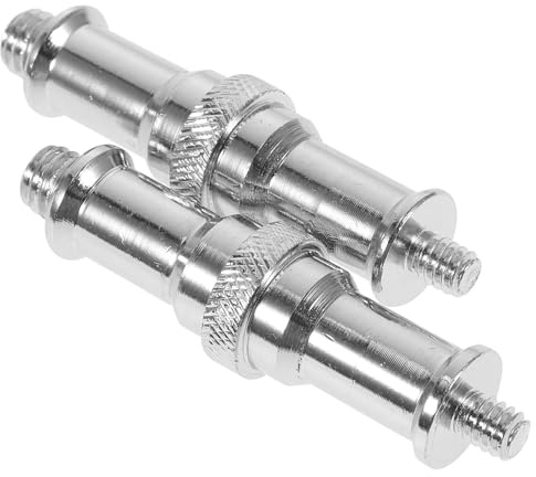 Adaptador de Rosca Macho 1/4 a 3/8 de Pulgada, 2 Piezas | Aleación de Aluminio Plata, Fácil de Montar y Desmontar, Anti-desgaste