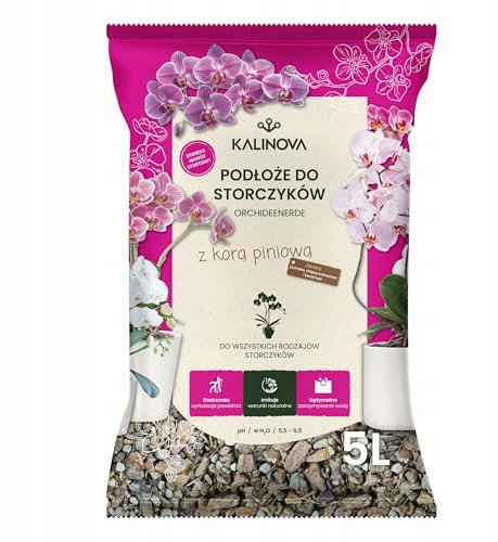 Orchideenerde 5L – Premium Substrat mit Pinienrinde, Kokos & Keramzyt – Optimale Erde für Orchideen & Zimmerpflanzen – Drainagefähig & torffrei