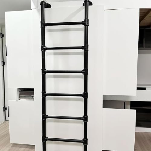 Dachbodenleiter aus Metall, 10–2,9 m, zur Wandmontage, für den Dachboden, Ausstiegsleiter für Fenster und Kellerschächte, Eingangsleiter für Etagenbetten, Notausstiegsleiter, Wohnmobil-Aufstiegsleite