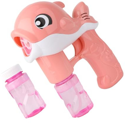 PartyKindom Cartoon Delfin Seifenblasenpistole Automatische Blasenmaschine Für Junge Mädchen Spielzeug Aus Hochwertigem Leicht Und Tragbar
