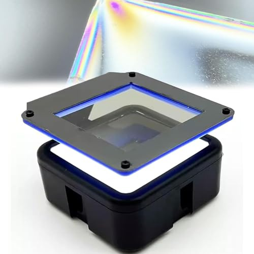 Testeur portable de stress pour lentilles, instrument rechargeable de détection du stress par observation, température de couleur 6000K, orifice d'observation 48*48mm, réglage progressif de la couleur