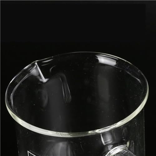 Lab Full Glass Beaker with Glass Handle, 50-2000ml Glass Measuring Beakers, Clear Chemistry Glassware with Handle 1pc (300)