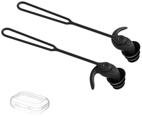 Tapones de silicona para los oídos para adultos con cordón, antipérdida, reutilizables, con reducción de ruido, aptos para natación, surf y otros deportes acuáticos.