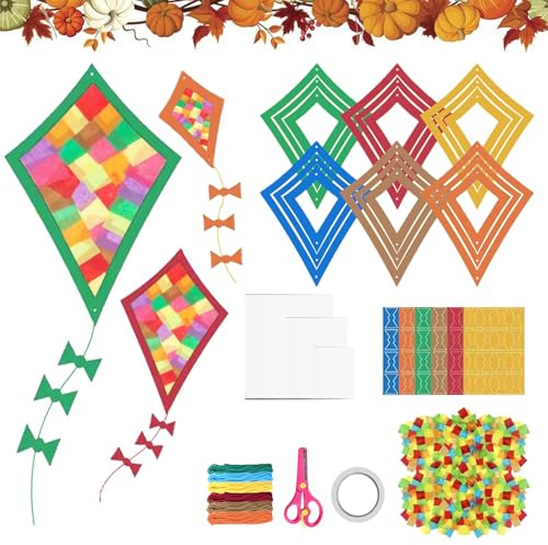 18 Stück Weihnachten Bastelset Kinder – Fensterbilder Weihnachten mit Buntglas-Effekt, DIY Bastelvorlagen & Aufkleber, Kreatives Bastelset Weihnachte Kinder für Winter Fenster Deko & Adventszeit