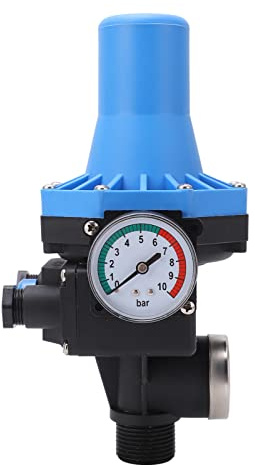 Automatische Pumpen Druckschalter, Elektronischer Pumpensteuerung Druckwächter Pumpensteuerung Druckschalter mit Manometer Druckwächter für Hauswasserwerk Pumpe Brunnenpumpe (220-240, Volt)