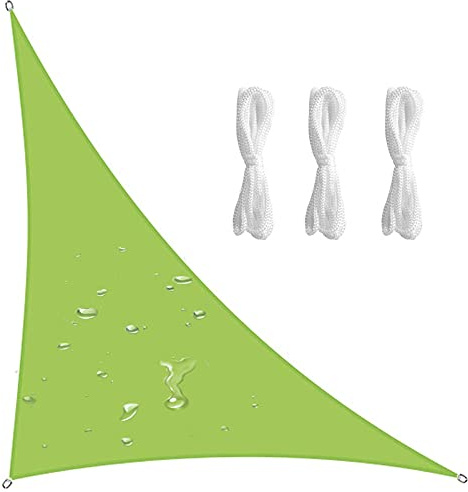 Tenda a vela triangolare impermeabile, 5 x 5 x 7,1 m, protezione UV al 90%, per giardino e balcone, soluzione ombreggiante per esterni