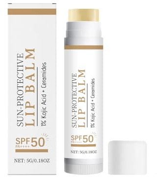 Protector solar labial en barra, bálsamo labial de amplio espectro FPS 50, hidrata y nutre los labios secos, agrietados y apagados, reduce las líneas de expresión, protección diaria