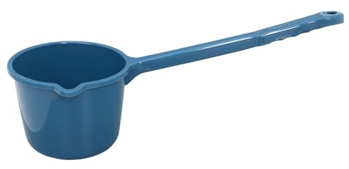 Toyvian Cucharón de Agua de Plástico con Mango Largo Azul, Pala para Baño y Cocina Doméstica, Cucharón Ergonómico para Riego, Ducha y Uso Multifuncional en Hogar y Exteriores