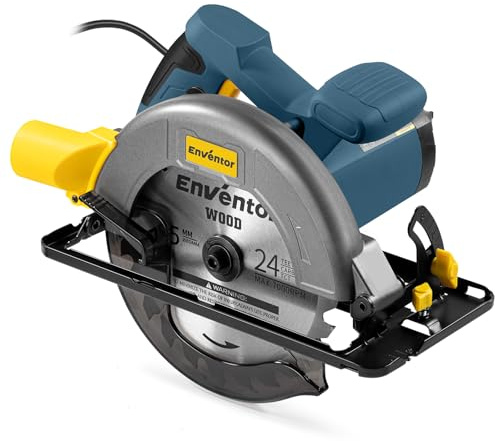 Enventor Circular Saw 1400W, 6000 RPM 185mm 24T Blade