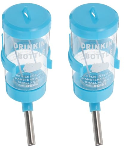 Cabilock 2 Bebederos Automáticos para Hámster, 80 Ml Función Antigoteo para Mantener el Agua Limpia Casa Seca