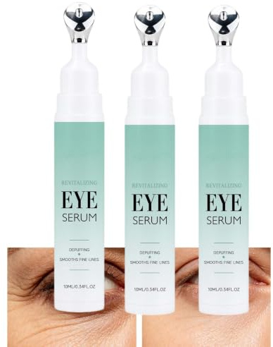 Triple Power Hyaluronsyra Peptid kollagen och peptider anti-aging ögonserum, Nstant Lift Lightening Eye Serum, minskar fina linjer, mörka ringar, kräm för vård av (3 st)