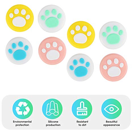 Cocoarm Capuchons de Poignée en Forme de Griffe de Chat, Capuchon de Contrôle en Silicone Souple, 2 Ensembles 4 en 1, Housses de Joystick Antidérapantes avec Une Bonne Sensation Tactile pour Lite