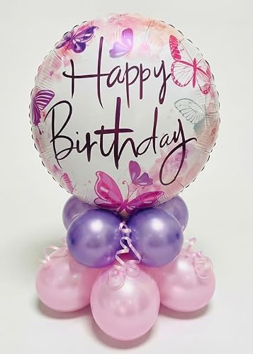 Inflated Butterflies Happy Birthday Table Centrepiece Party Decoration 53cm
