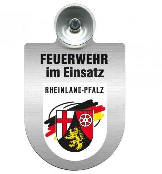 Einsatzschild Windschutzscheibe incl. Saugnapf - Feuerwehr im Einsatz - 309355 Farbe Region Rheinland-Pfalz