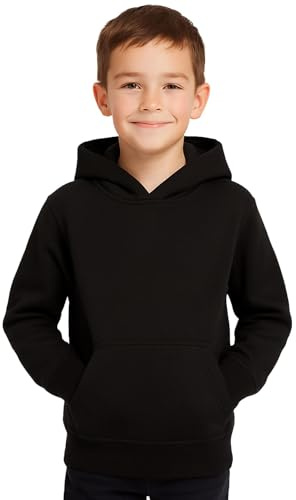 A2Z 4 Kids Tie Dye Hoodie Fleece - Plain Sweat Hoodie Black 7-8