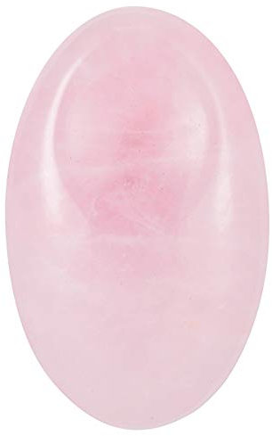mookaitedecor 2er-Pack Heilsteine Edelsteine Kristall Handschmeichler Sorgensteine Daumen, Oval Rosenquarz Daumenstein Palmstein für Stress Meditation