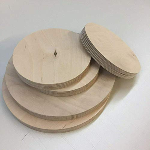 Disque rond en bois de bouleau multiplex - Rond - Plateau de table en bois rond (épaisseur/épaisseur 18 mm, Ø 500 mm)