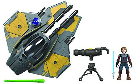 Star Wars Mission Fleet Stellar Class Anakin Skywalker Jedi-Sternenjäger 6 cm große Figur und Fahrzeug, Spielzeug für Kids ab 4 Jahren