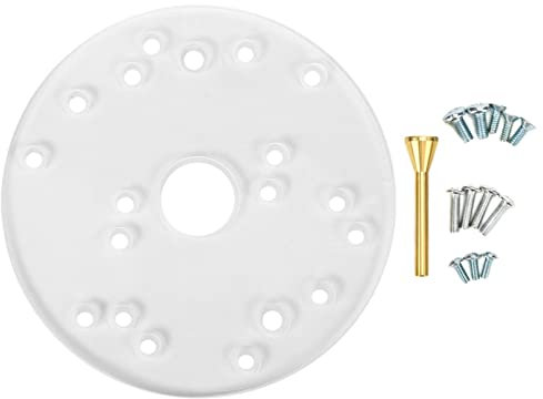 Router Base Plate Universal Router Table Base Plate Acrylic Base Plate with Centering Pin Screws and Multiple Pre‑Drilled Holes
