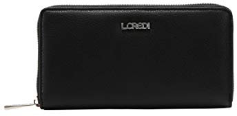 L.CREDI Women's FLIPPA Bi-Fold Wallet, schwarz
