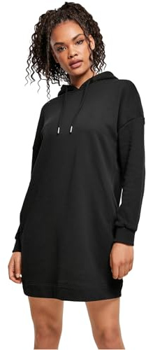 Urban Classics Damen Ladies Organic Oversized Terry Hoody Dress Kleid, Schwarz, M EU