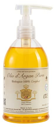 Olio di Argan Puro 100% Biologico Certificato - Idratante Naturale Anti-invecchiamento per la pelle, viso, corpo e capelli Ricco di Proprietà nutrienti, rigeneranti e ristrutturanti (500 ml)