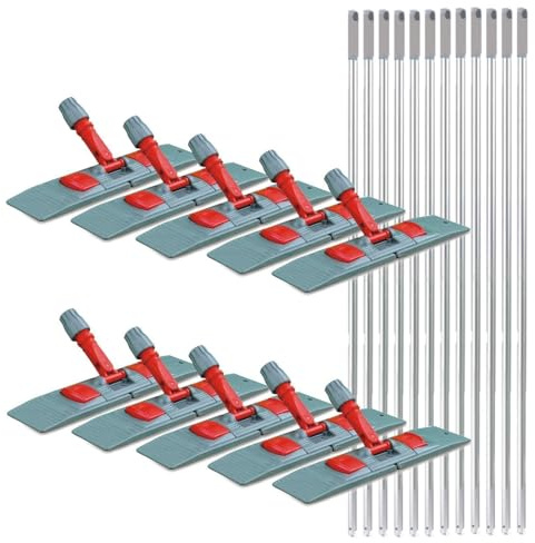 maxxi4you 10 x Klapphalter mit Stiel für Wischmopp 40 cm