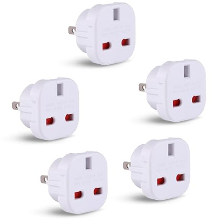 DAPTER's UK to US Plug Adaptor (Type G to A & B), USA Travel Adapter 3 to 2 Pin UK to USA Plug Adapter American Plug Adapter UK to US, Canada, Australia, Jamaica, Mexico, Thailand, China & More