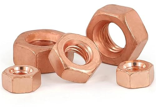 Kupfer Sechskantmutter Rote Kupfermutter Leitende Leitungsmutter Unterlegscheibe Sicherungsschraube Kappe M3 M4 M5 M6 M8 M10M12M16~M27 M4 (5Pcs)