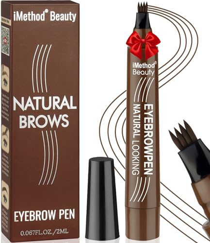 iMethod Microblading Augenbrauenstift - Eyebrow Pencil Upgrade Augenbrauen-Tattoo-Stift, Augenbrauen Makeup, Langlebig, Natural Eyebrows, Dark Brown