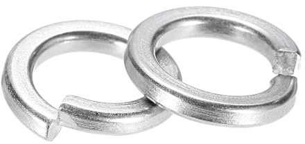 PATIKIL Arandela de Resorte de 1/4, Paquete de 100, Arandela de Seguridad Dividida de Acero Inoxidable 304, Arandela Elástica de Bloqueo de Metal Para Tornillos y Pernos (M6)