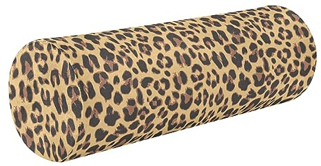 FRODOTGV Cheetah Print Long Bolster Pillow for Bed Therapeutic Neck Roll Pillow Round Pillow Insert Neck Cushion Bolster Cover with Zipper