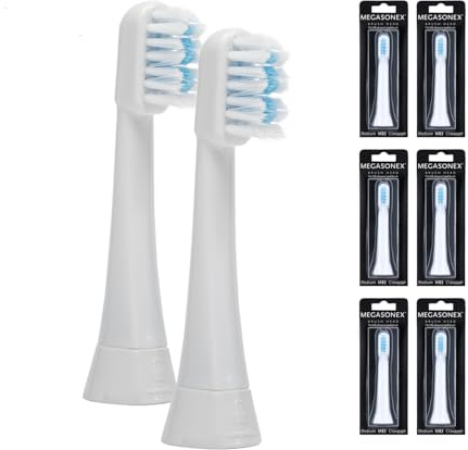 6x Megasonex Bürstenköpfe zick zack - medium