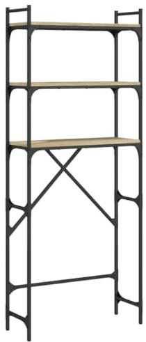 Kangmusi Waschmaschinenregal Sonoma-Eiche 67x25x163 cm Holzwerkstoff, kangmusi838984