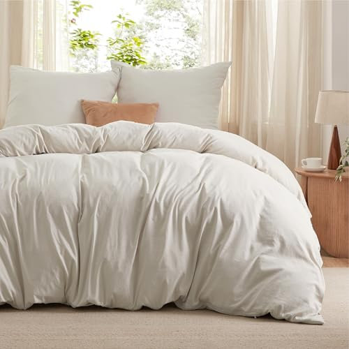 Bedsure Bedding Funda Nordica 240 x 220 - Poliéster Microfibra Juego de Funda de Edredon 240x220 cm y 2 Fundas de Almohada 65x65 cm, Funda Nórdica con Cremallera ÖKO-Tex (Beige)