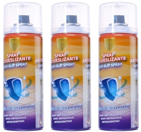 Etrexonline Spray Antideslizante Transparente Superficies 400ml - Mejora la Seguridad en Duchas, Escaleras, Bañeras y Piscinas - Resistente al Agua, Acabado Texturizado - Pack de 3