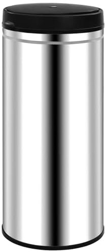 ShGaxin Cubo de basura con sensor automático 80 L acero inoxidable, Cubos De Basura Cocina, Papelera Cocina, Mueble Basura, Papelera De Basura Cocina,Reciclaje Basura