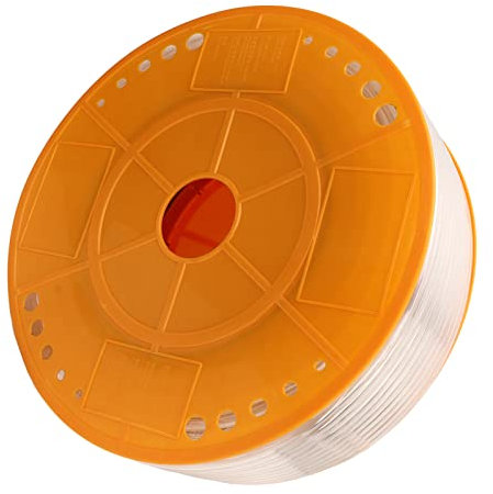 Tuyau pneumatique en polyuréthane transparent de 10 mm de diamètre extérieur 6,5 mm ID 100 m de long pour outils pneumatiques industriels, coupleur rapide inclus
