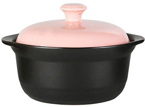 Pentola in Ceramica per Cucinare, casseruola in Terracotta, pentola per stufato in Terracotta, brucia Senza screpolature, Smalto Liscio, nutriente e Delizioso - capacità 2,4 l