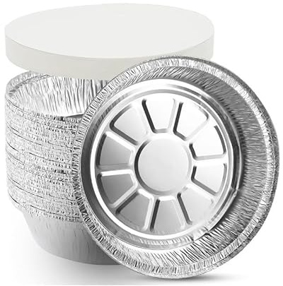 Ayn Al Madina 25 Heavy Duty Aluminum Foil Food Storage Containers with Lids, 950ML - No12 (18.5 x 4.4cm), Mini Loaf Pans, Oven Trays - Food Container for Meal Prep & Takeaway