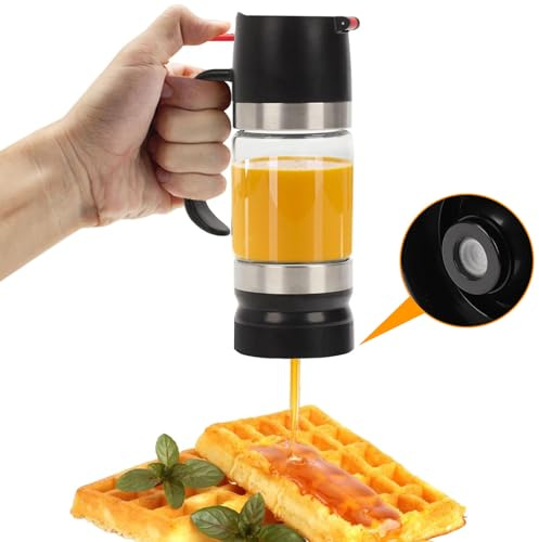 Dispensador De Miel1 Antigoteo, 315Ml Tarros Miel Boda, 10,65Oz Honey Dispenser, Tapas Superior e Inferior Extraíbles, Jarras Para La Miel Accesorio De Cocina Para Guardar Miel1 y Jarabe (negro)