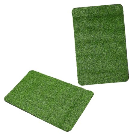 TOGEVAL 2Pcs Artificial Turf Grass Mat Realistic Synthetic Green Rug for Indoor Outdoor Patio Garden Pet-friendly Fake Grass Pad for Dogs Weather-resistant Lawn Carpet