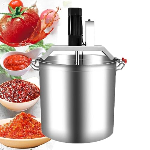 Batidora Industrial Salsas 40L/80L Acero Inoxidable - Mezcladora Automática para Mermelada, Salsa Espesa, Sopas, Rellenos y Condimentos con 4 Aspas, Ideal para Restaurantes y Catering(80L/21Gal)