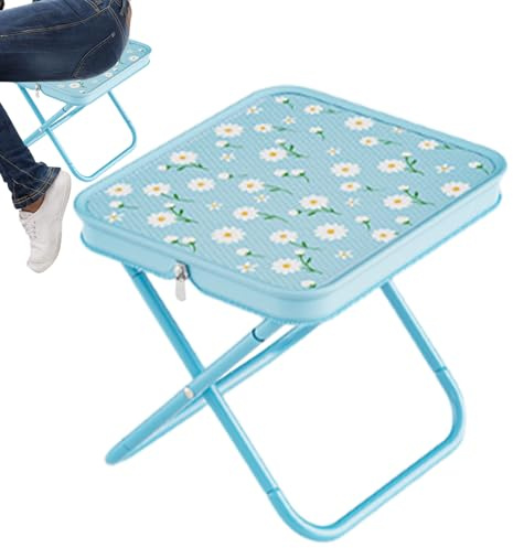Salyeeluly Sgabello Pieghevole | Sgabello Pieghevole da Esterno,Sedile Resistente e Comodo per Esterni Campeggio Cucina Bagno