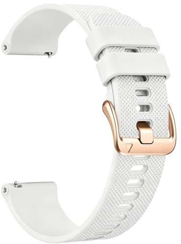 Aurrain 20mm mjukt silikon klockarmband för Galaxy Watch 7/FE/6Classic/4Classic/5/5Pro/Active2/Active40mm/Vivoactive 6/5/3/HR/3Music/AmazfitGTS/2Mini/GTS3/4Mini,Silikon sportarmband för klocka.