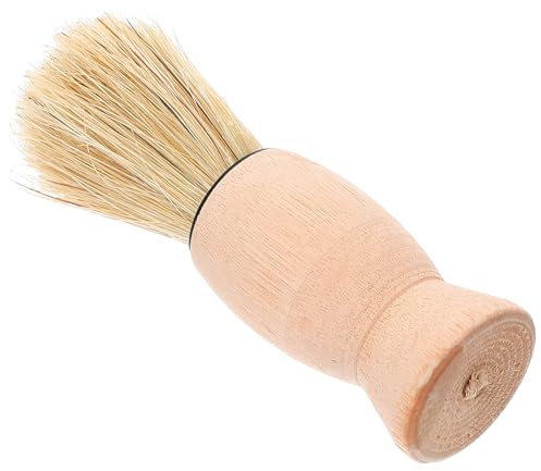 MUSISALY Bartbürste für Männer mit Weichen Borsten Kleine Nackenbürste aus Holzgriff Rasierpinsel und Friseurbürste für Barbershops und Bartpflege