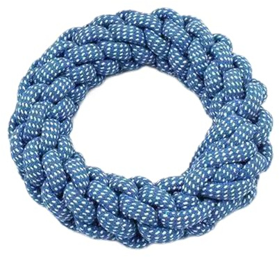 Hundespielzeug-Seil, 19 x 19 x 3 cm, bunt, kaufeste Baumwollseile, robustes Kauspielzeug für Welpen, Zerrspielzeug, aggressive Haustiere, beißen und zahnen, interaktives Spielen für große und