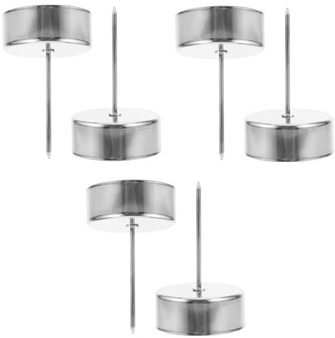 Uonlytech Portacandele da Festa in Ferro con Punta Appuntita 6 Pezzi, Supporto Portacandela Natalizio Multifunzionale per Decorazioni Albero di Natale e Tavolo